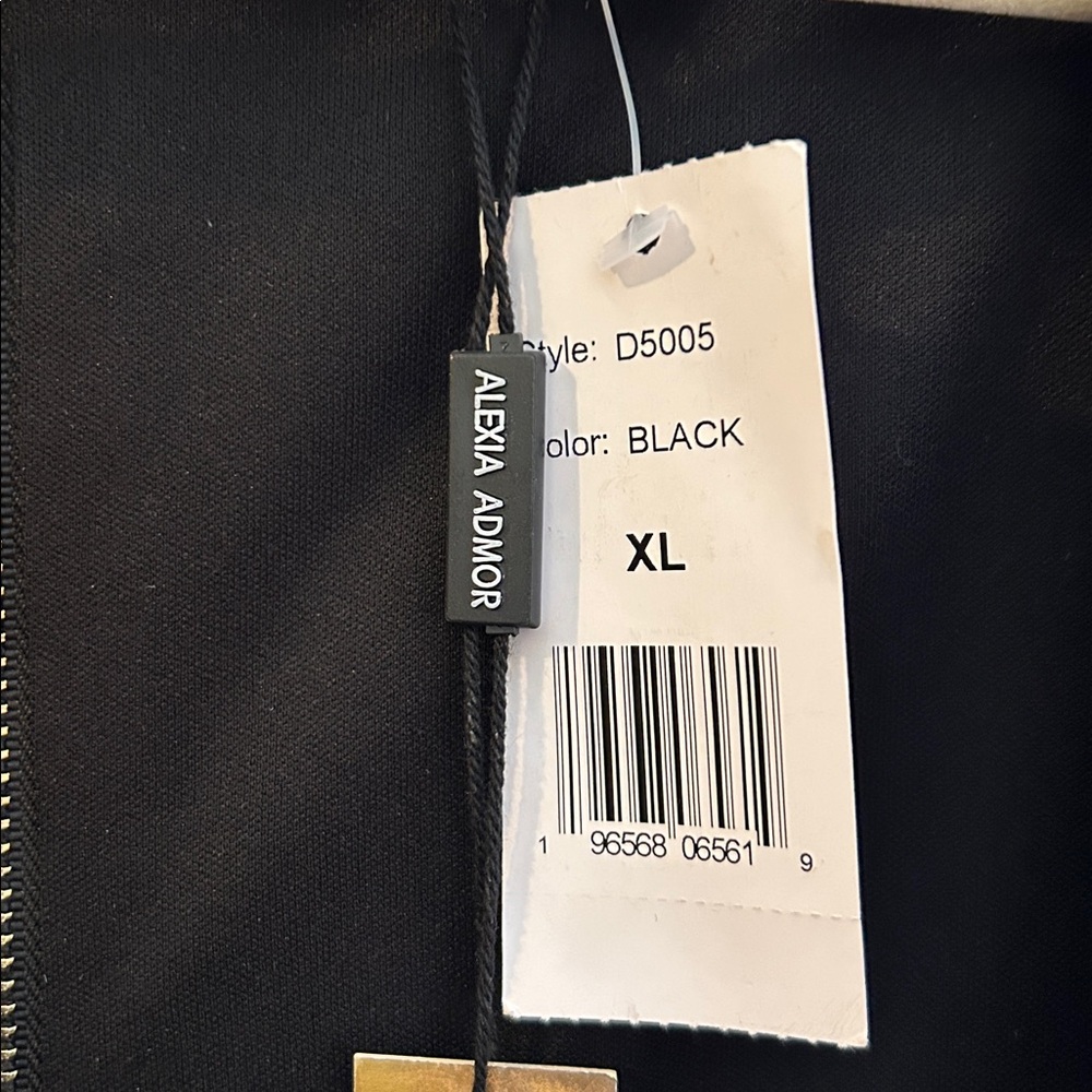 NWT Alexia Admor Black Cocktail Dress XL - Picture 3 of 12